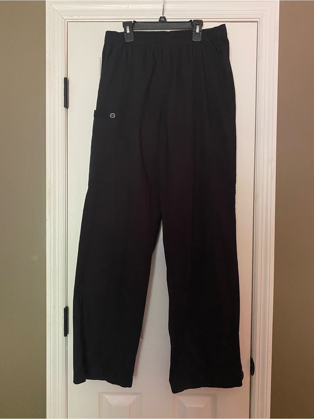 WonderWink Black Elastic Waist Scrub Pants - size XL Tall